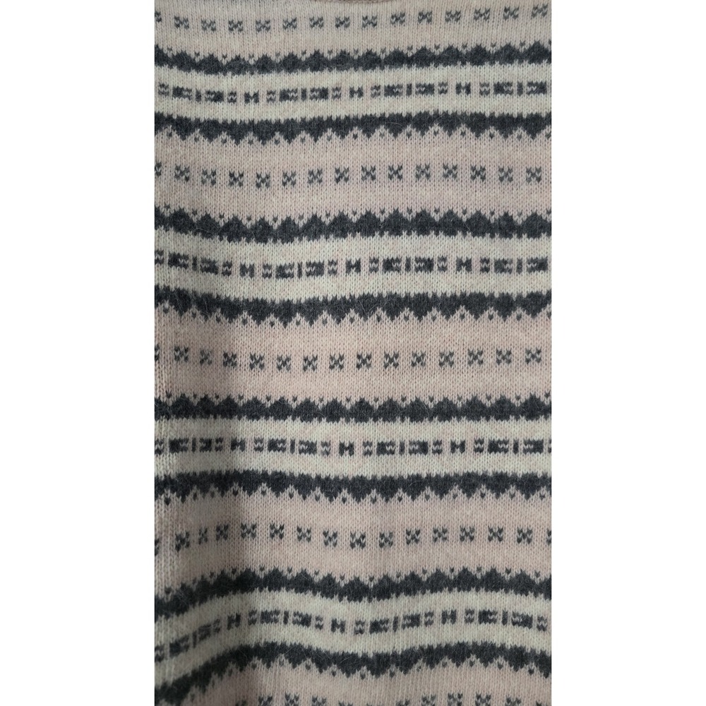 Vintage Liz Claiborne Sweater Sz Medium Preppy Lambswool Angora Striped Mom 90s - Picture 3 of 5